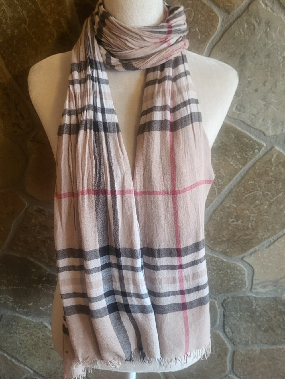 Light Weight Plaid Scarf